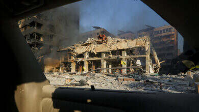 Aftermath of Israeli strikes on Beirut’s southern suburbs