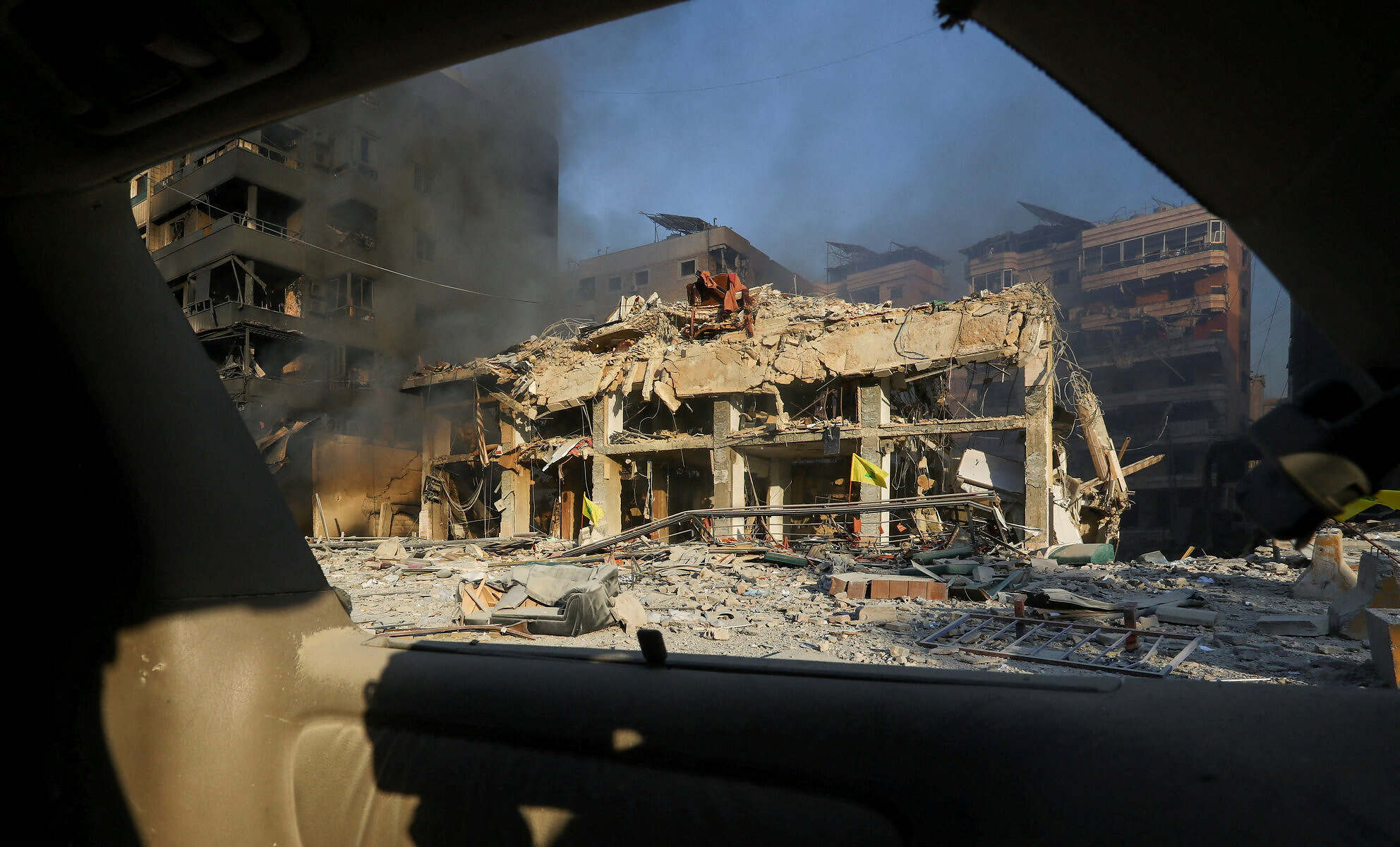 Aftermath of Israeli strikes on Beirut’s southern suburbs