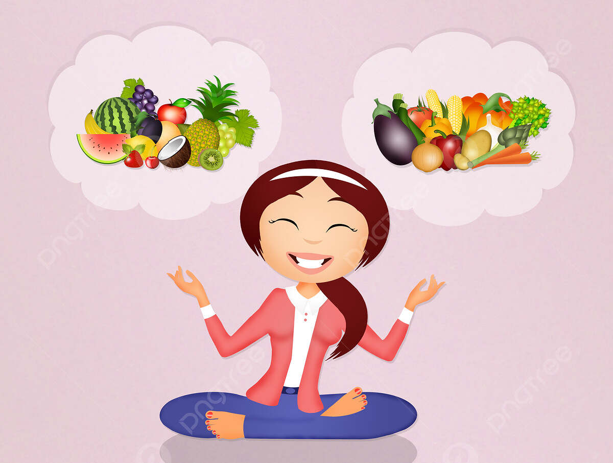 girl and fresh fruit and vegetables