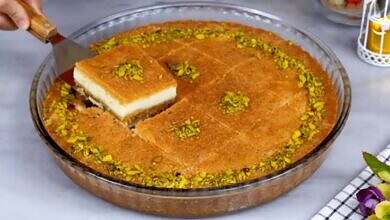 بسبوسة بالقشطة