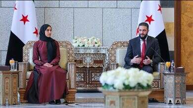 الشرع وزوجته لطيفة الدروبي